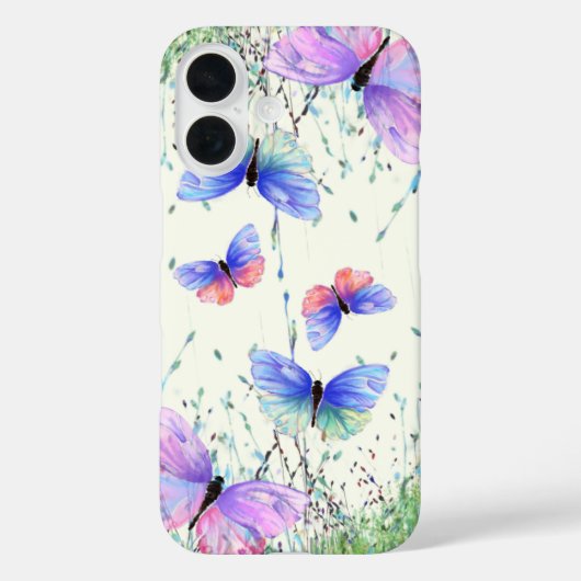 蝶飛んでいるiPhoneケース Case-Mate iPhoneケース (裏面)