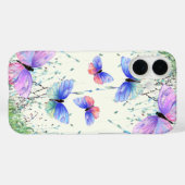 蝶飛んでいるiPhoneケース Case-Mate iPhoneケース (裏面 (横))