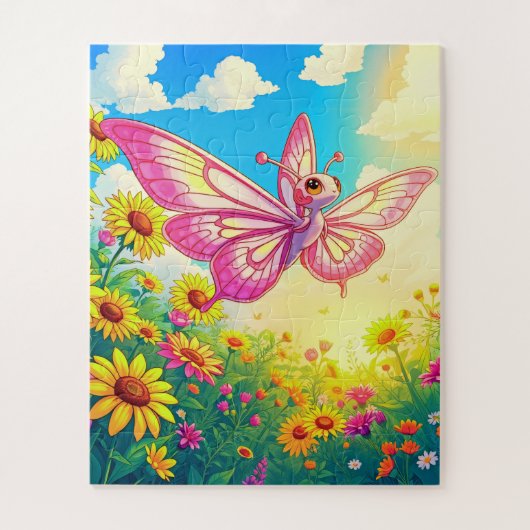 蝶魅力的様動物 ジグソーパズル (縦)