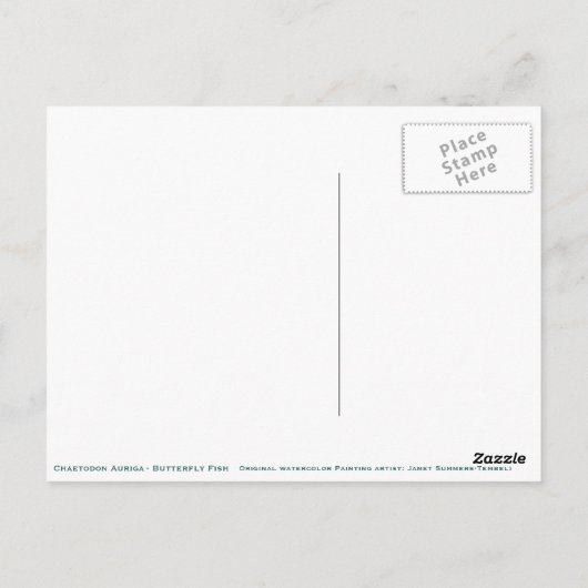 蝶魚 ポストカード (裏面)