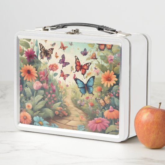 蝶鮮やかお洒落蝶 メタルランチボックス (インサイチュ)