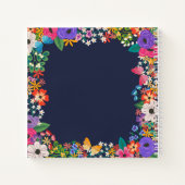 蝶鮮やかフローラ枠 ノートブック (裏面)