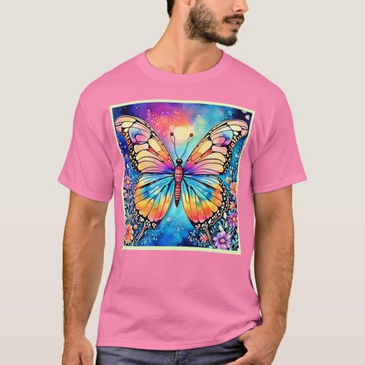蝶鮮やか芸術 Tシャツ (正面)