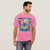蝶鮮やか芸術 Tシャツ (正面フル)