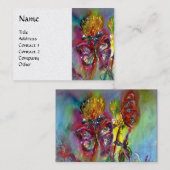 蝶鮮やか、きらめくアザーズ青い白 名刺 (正面/裏面)