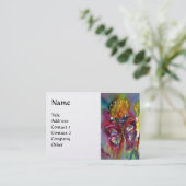 蝶鮮やか、きらめくアザーズ青い白 名刺 (スタンド正面)