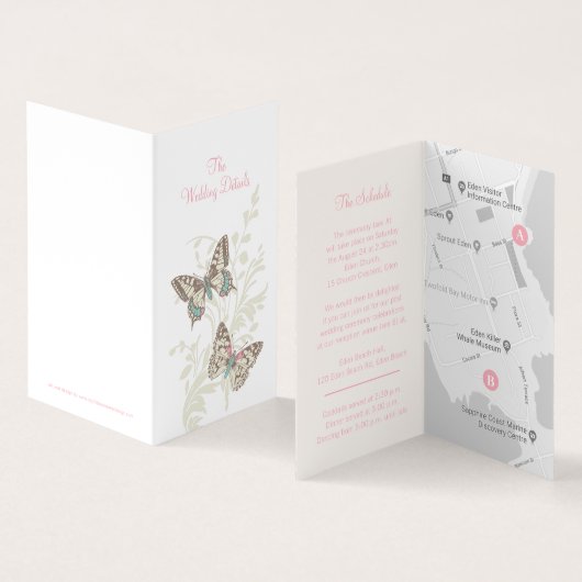 蝶2羽ピンクの結婚詳細の集計マップ (内部&外部)