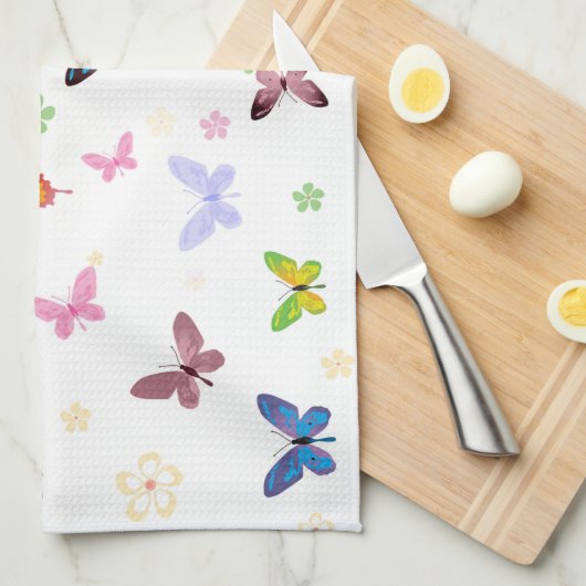 蝶2 キッチンタオル (四つ折り)