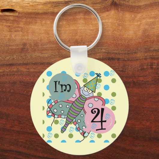 蝶4th誕生日Tシャツとギフト キーホルダー (正面)