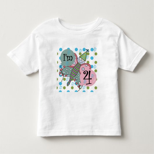 蝶4th誕生日Tシャツとギフト トドラーTシャツ (正面)