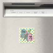 蝶4th誕生日Tシャツとギフト マグネット (インサイチュ (食洗機))