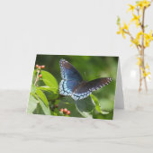 蝶7 x 5折り畳みグリーティングカード – 空白の カード (黄色い花)