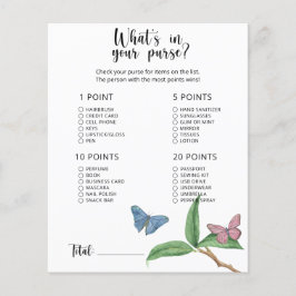 蝶 – あなたの財布の赤ちゃんシャワーゲームの中のwhats