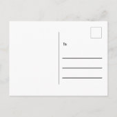 蝶（ちょう）と一緒に動くかわいいピンクのアナウンス ポストカード (裏面)