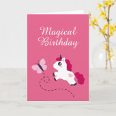 蝶（ちょう）と一角獣（ユニコーン） カード (黄色い花)