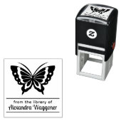蝶　〜の図書館から　名前のイニシャル #1a セルフインキングスタンプ (インサイチュ)