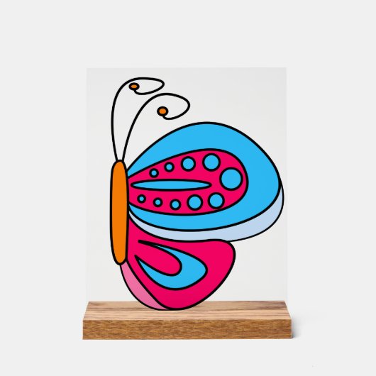 蝶 アクリルサイン (正面)