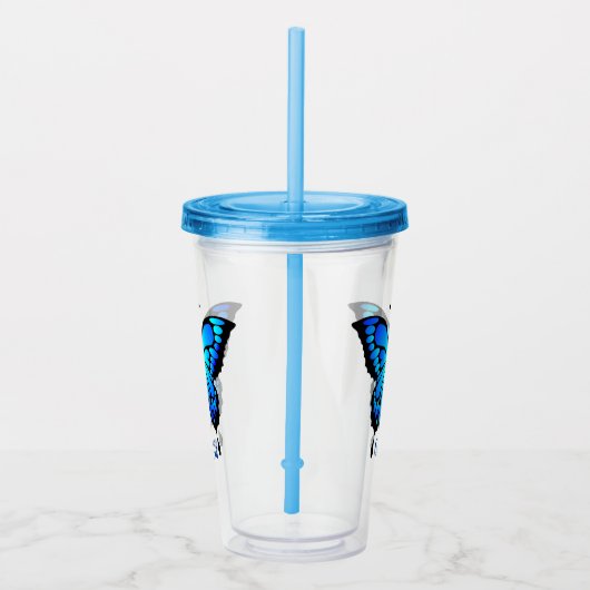 蝶 アクリルタンブラー (右)