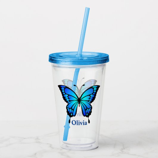 蝶 アクリルタンブラー (裏面)