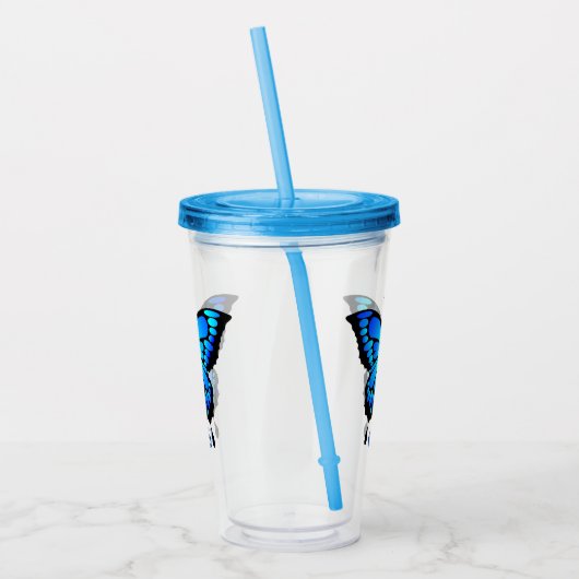 蝶 アクリルタンブラー (左)
