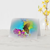 蝶/アート，カード カード (黄色い花)