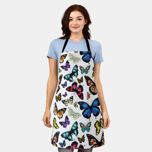 蝶 エプロン (着用した状態)