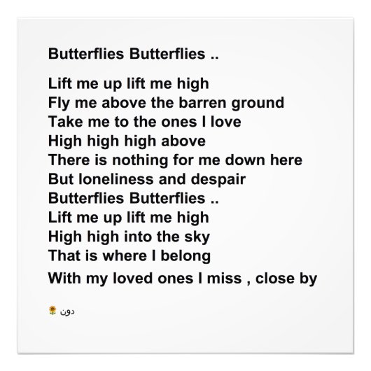 蝶（オプション1） フォトプリント            (正面)