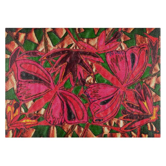 蝶 カッティングボード (正面)