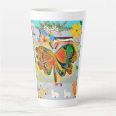 蝶 カフェラテマグ (正面)