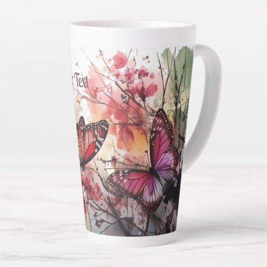 蝶 カフェラテマグ (右アングル)