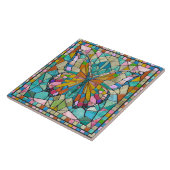 蝶 – カラフルモザイクアート タイル (側面)
