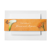 蝶、カラーリリー、マリーゴールド結婚メキシコ 招待状ベリーバンド (正面例)