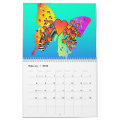 蝶 カレンダー (2月 2026)