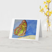 蝶 カード (黄色い花)