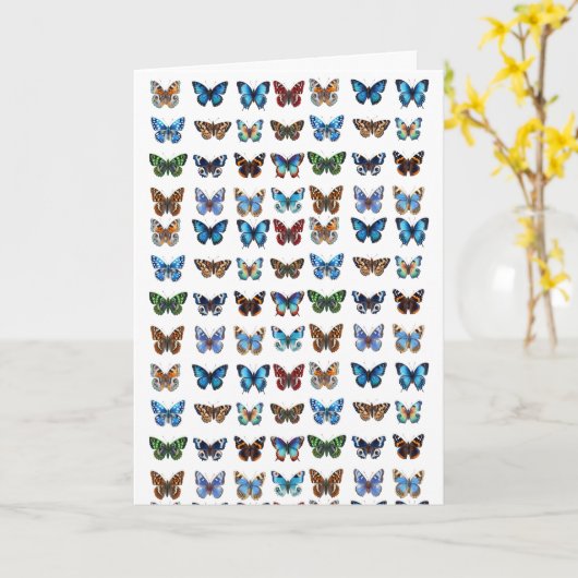 蝶 カード (黄色い花)