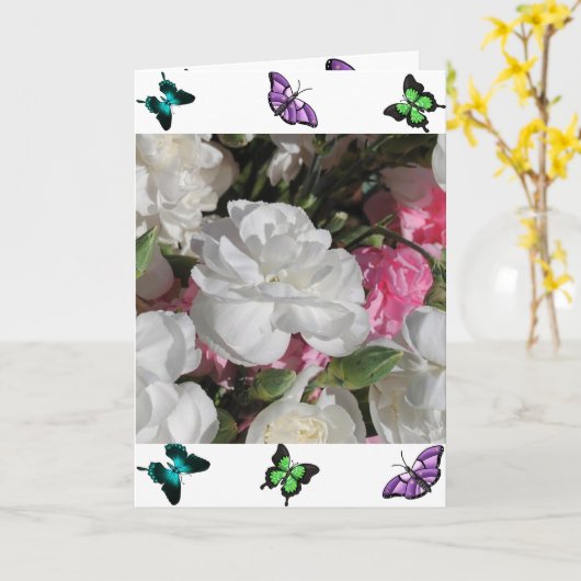 蝶 カード (黄色い花)