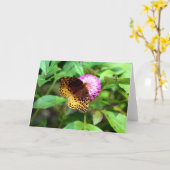 蝶 カード (黄色い花)