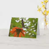 蝶 カード (黄色い花)