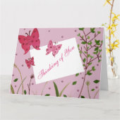 蝶 カード (黄色い花)