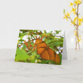 蝶 カード (黄色い花)