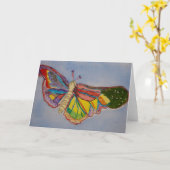 蝶 カード (黄色い花)