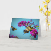 蝶、カード カード (黄色い花)