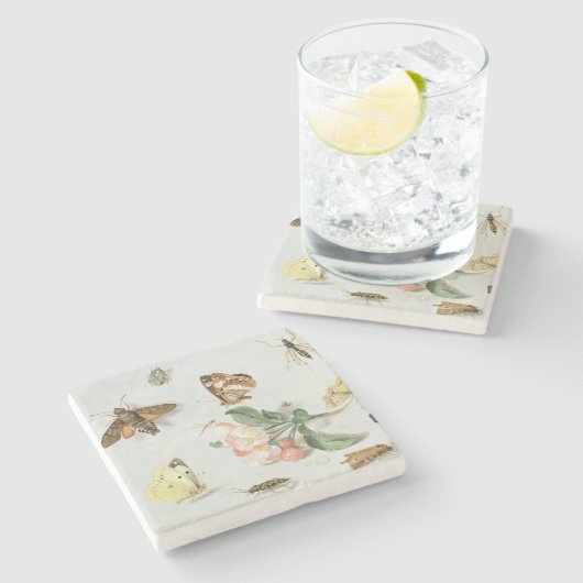 蝶、ガおよび他の昆虫 ストーンコースター (横)