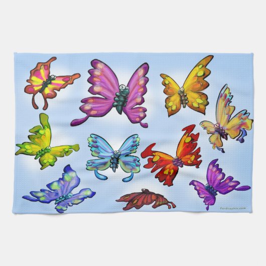 蝶 キッチンタオル (横)