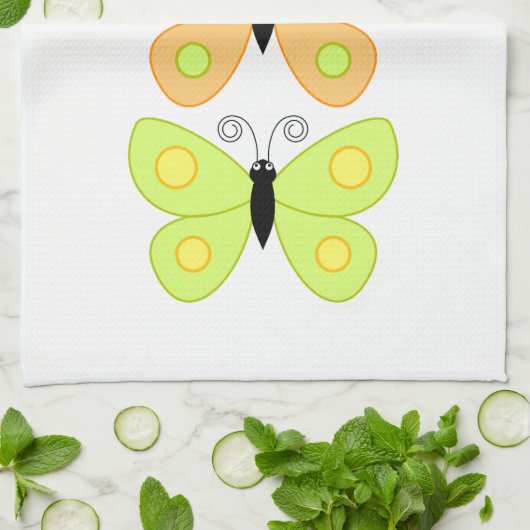 蝶 キッチンタオル (折り畳み)
