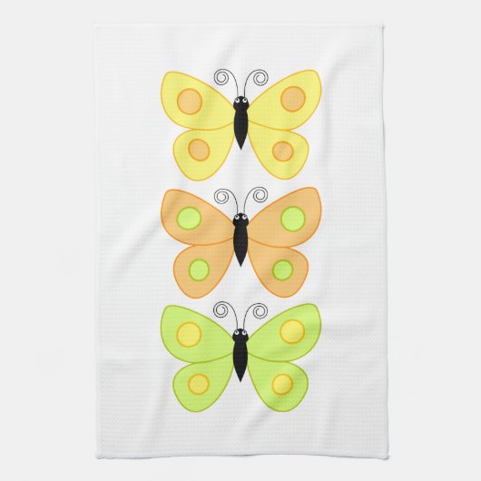 蝶 キッチンタオル (縦)