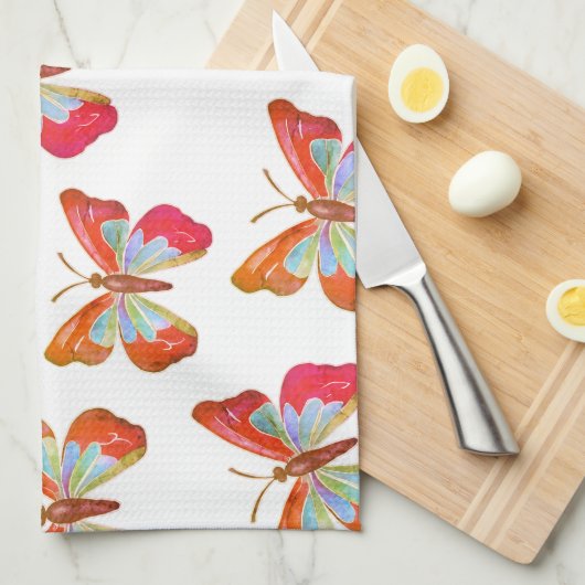 蝶 キッチンタオル (四つ折り)