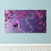 蝶 キャンバスプリント (インサイチュ (ウッドフロア))