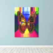 蝶 キャンバスプリント (インサイチュ (ウッドフロア))