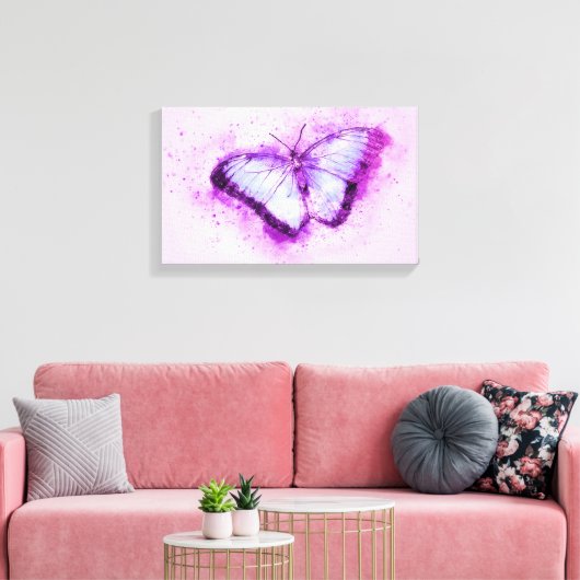 蝶 キャンバスプリント (インサイチュ (リビング))